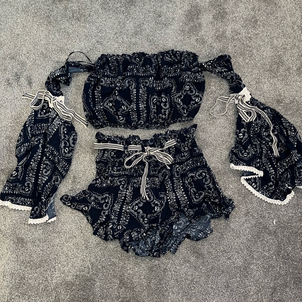 Surf Gypsy navy blue matching set